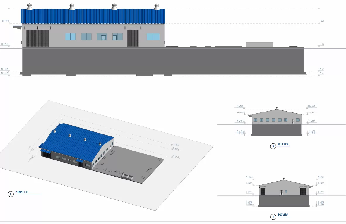 [Dự án tư vấn kỹ thuật] Tư vấn thiết kế hệ thống xử lý nước rỉ rác tại bãi chôn lấp chất thải rắn đô thị Muan-gun - REVIT